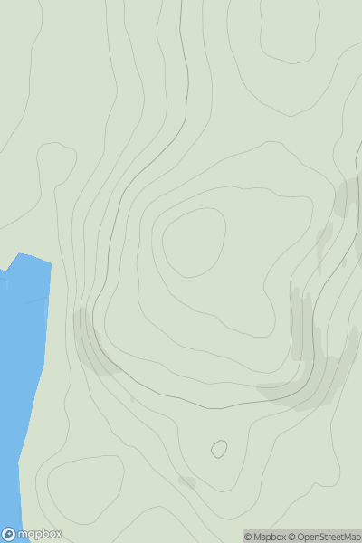 Thumbnail image for Cnoc Mor [Loch Fyne to Bute and the Firth of Clyde] [NR947675] showing contour plot for surrounding peak